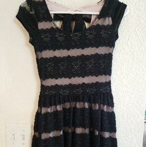 Candies Black Lace dress with key hole back